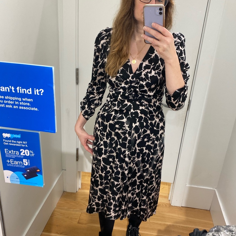 Gap Ruched Satin Dress